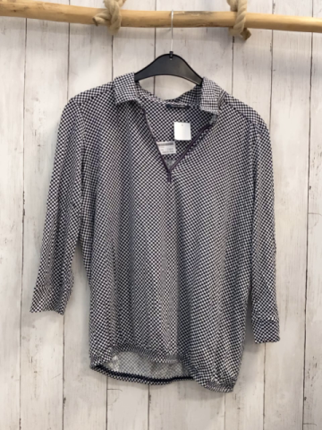 Marc O´ Polo Bluse Gr. 158  schwarz weiß gemustert Kragen 