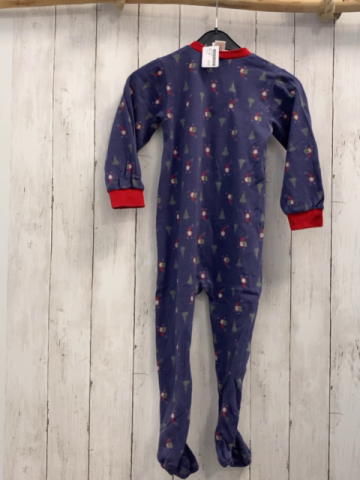   Schlafanzug  Gr. 98  blau Wichtelmänner Tannen roter Bun d