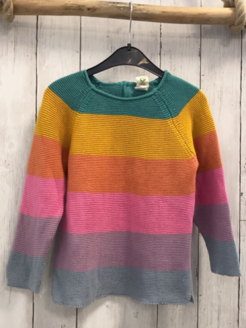 Alana  Pullover  Gr. 104  grün mais orange pink lavendel mint Streifen Strick