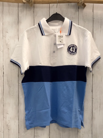 neu KIDS T-Shirt Gr. 164  weiß blau dunkelblau NP 15,99€