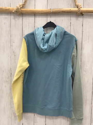 Hackett  Pullover  Gr. 158/164  hellblau Kapuze + Bauchtasche gelb/mint Ärmel 