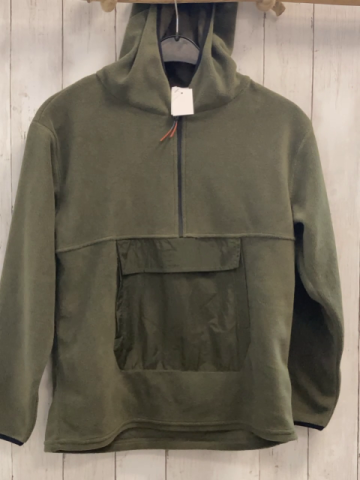 neu El Corte Inglés  Pullover  Gr. 164  oliv Fleece Kapuze Bauchtasche Reißverschluss NP 17,99 € 
