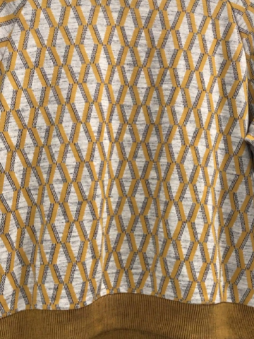 Cooperative Pullover Gr. M grau ocker Muster Strick