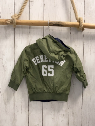 Benetton Wendejacke  Gr. 80  oliv / blau 