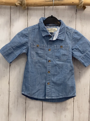 H&M  Sommerhemd  Gr. 86  blau Jeans 