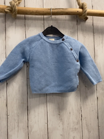 Alana Pullover Gr. 62  blau Strick Knöpfe