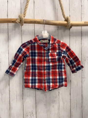 H&M  Hemd  Gr. 80  rot blau weiß kariert 