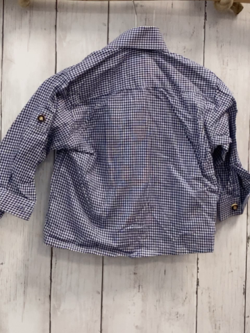 Alpenkids  Hemd  Gr. 86  blau weiß kariert SteinbockSchuhe Hut 