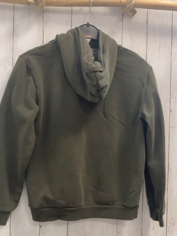Puma  Pullover  Gr. 158/164  oliv Kapuze orange Puma schwarze Schrift 