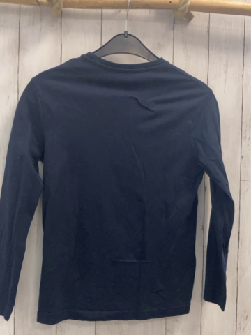   Langarmshirt  Gr. 146  blau bunte Schrift 