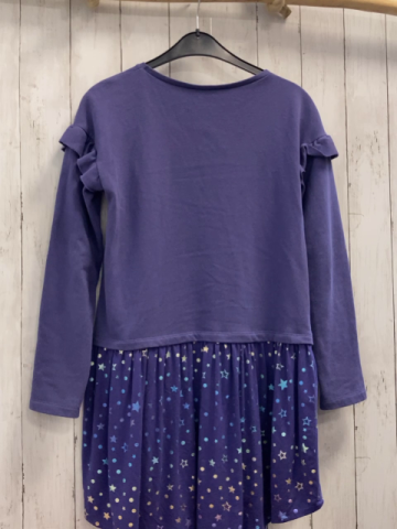 Benetton Kleid  Gr. 158  lila + Rock mit Glitzerpunkten