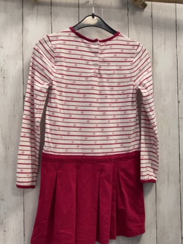 Sergent major Kleid  Gr. 134  weiß beere Streifen Blumen