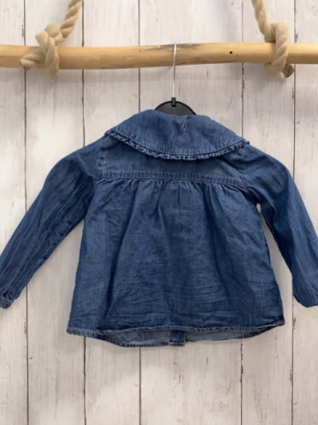 Levi´s  Bluse  Gr. 80  blau Jeans Kragen mit Rüschenbund 