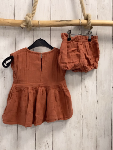 2tlg Mar Mar  Sommerbluse + Shorts  Gr. 92  rost Strutktur