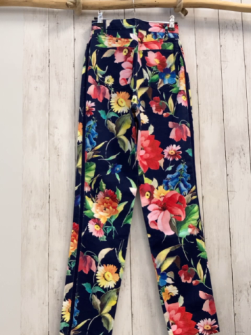 Cottonade Paris  Hose  Gr. 158/164  blau bunte blumen 
