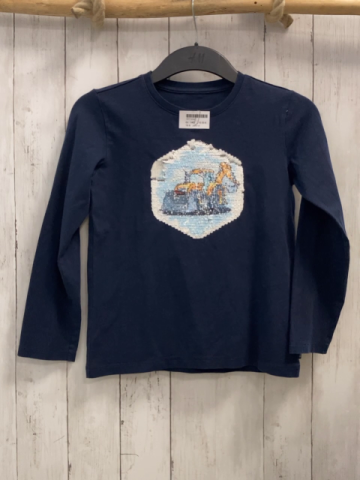 Jako-o  Langarmshirt Gr. 140  blau Pailettenbild 