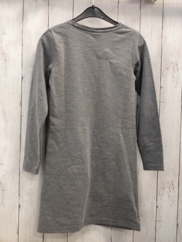 manguun Kleid Gr. 134  grau Pailettenpferdekopf