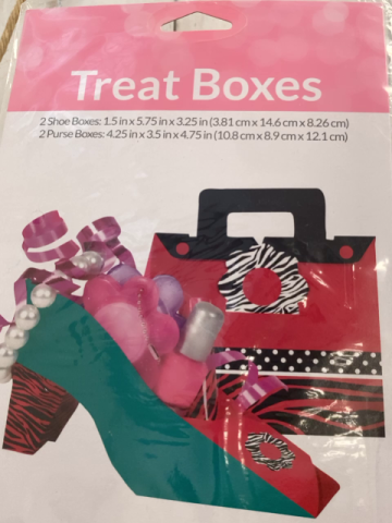 neu 4  Geschenkboxen   rot Taschenform + türkis Schuhform 