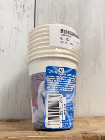 neu  Trinkbecher  8 Stück Frozen 