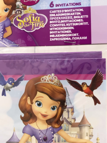 neu Einladungskarten 6 Stück Sofia die Erste 