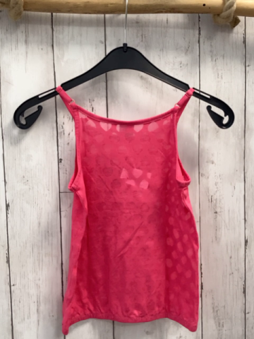 S´Oliver  Top Gr. 104  pink Schrift mit Pailetten + Blumen