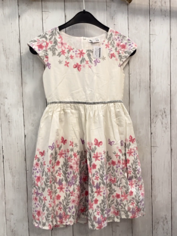Manguun Kleid  Gr. 146/152  weiß + Blumen 