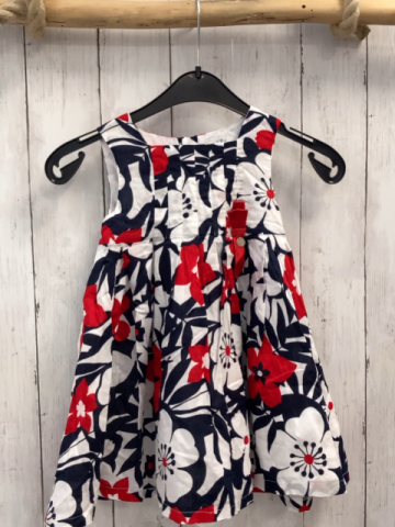 Mayoral  Kleid  Gr. 92  blau weiß rote Blumen 