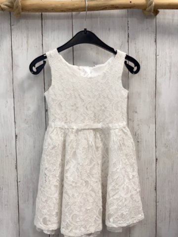   Kleid  Gr. 98  weiß Blumenstickerei