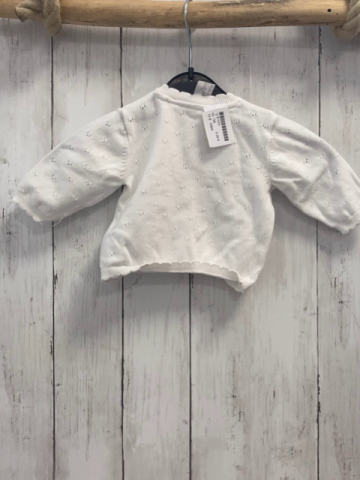 H&M Strickjacke Gr. 56  weiß Lochmuster