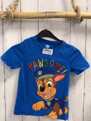 Paw Patrol  T-Shirt  Gr. 110  blau Chase Schrift 