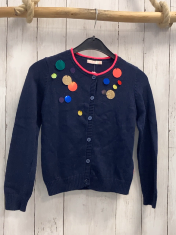 Billieblush Strickjacke Gr. 116  blau bunte Plättchen