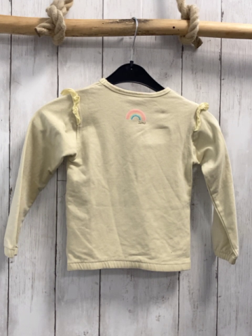 Staccato  Pullover  Gr. 98  gelb Schrift Punkte mit Glitzer 