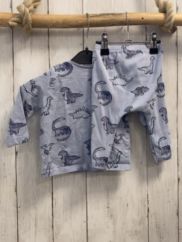 2tlg next Langarmshirt + Leggings Gr. 68  blau Dinos 