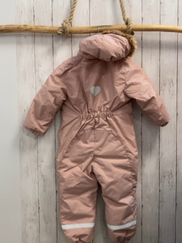 H&M  Winteroverall Gr. 104  rosa weiße Herzen 