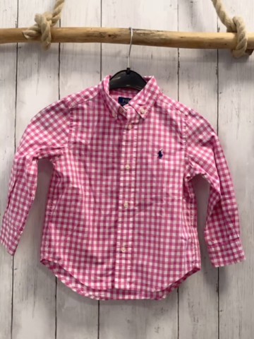 Ralph Lauren Hemd Gr. 98  pink weiß kariert