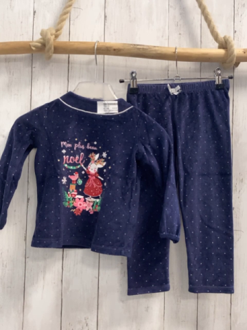 Sergent major 2tlg Schlafanzug Gr. 104  blau Nicky punkte