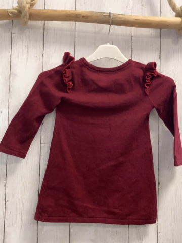 H&M Kleid Gr. 92  dunkelrot Strick 