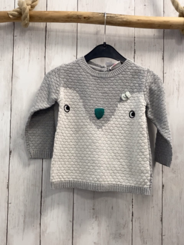 Pullover Gr. 86  grau Pinguin Strick
