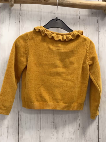  Strickjacke Gr. 104  senf Rüsschen