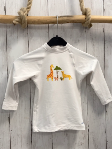 Decathlon  Langarmshirt  Gr. 92  weiß Wilde Tiere 