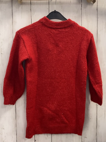   Longshirt Gr. 110  rot Strick Bambi goldene silber Pailetten 