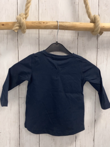 Name it  Langarmshirt  Gr. 80  blau altrosa Glitzerherz + -schrift bunte Punkte 