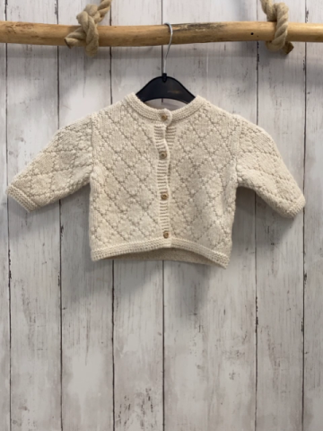 Zara  Strickjacke  Gr. 68  beige Rauten 