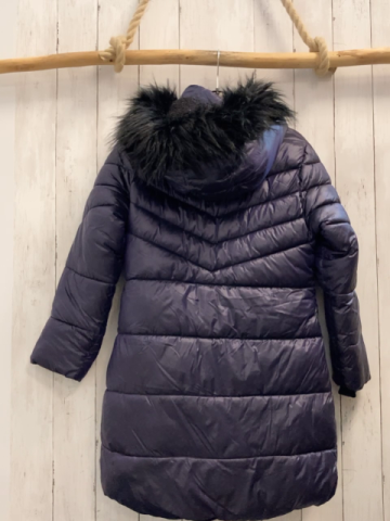 next  Wintermantel  Gr. 146  dunkellila Kapuze mit schwarzem Fellbund 