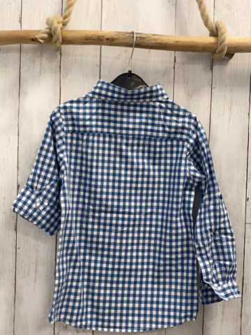 Manguun Hemd Gr. 122  blau weiß kariert