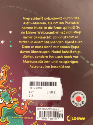  Buch Miep der Außerirdische 