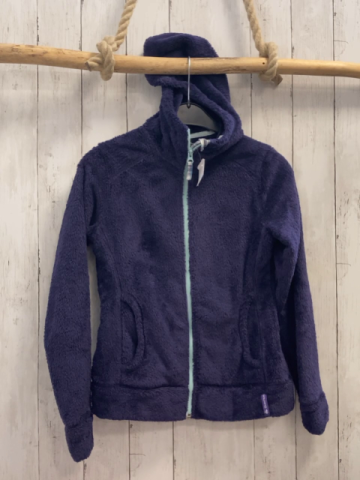 decathlon Plüschjacke Gr. 158  lila hellblauer Reißverschluss