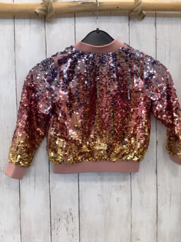 H&M  Pailettenjacke  Gr. 110  rosa bunte Pailetten 
