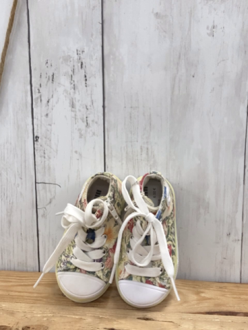 Venice  Leinenboots  Gr. 21  beige Berge Blumen hellgrüner Bund weiße Schnürsenkel 