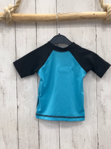 Quiksilver  UV-Schutzshirt  Gr. 74  türkis schwarze Ärmel 